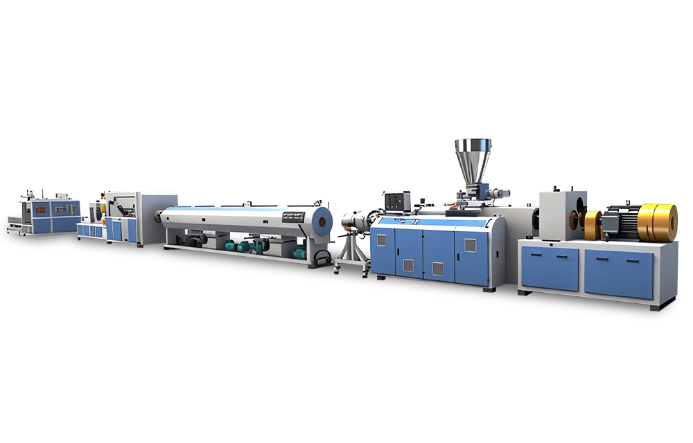 PVC PP HDPE PE PPR UPVC Plastic Composite Corrugated Pipe WPC Profile Extrusion Making Machine Production Line Extruder with Single Double Multi Screw